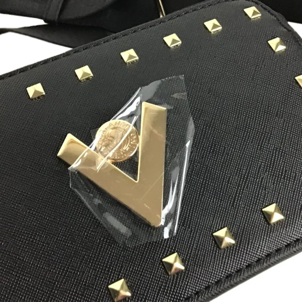 VALENTINO ORLANDI Studded Double Zip Crossbody Camera Bag Purse